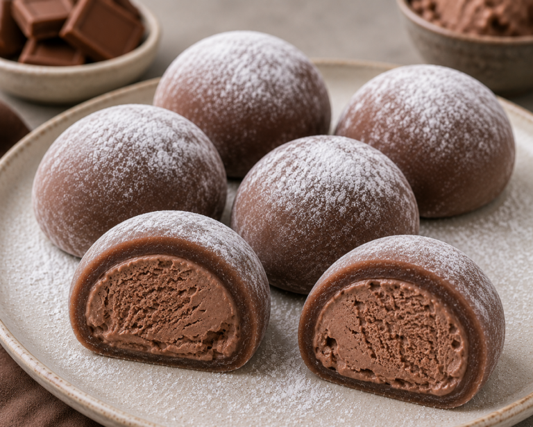 Chocolate Ice Cream Mochi