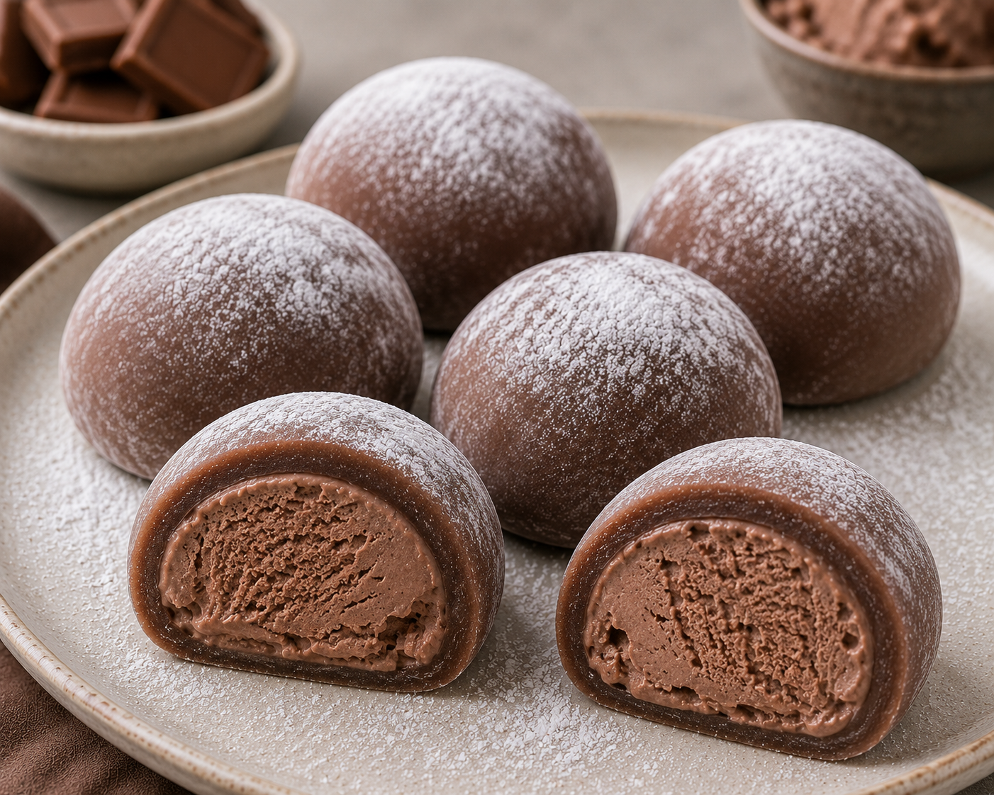 Chocolate Ice Cream Mochi