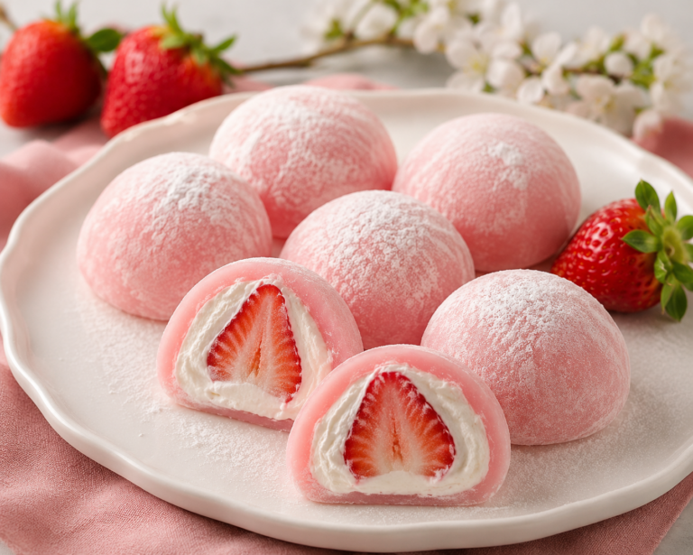 Strawberry Cream Mochi